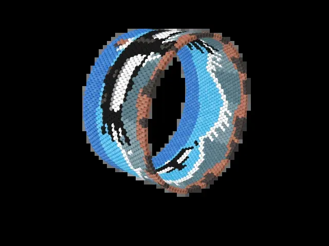 Andean Condor bead bracelet pattern preview
