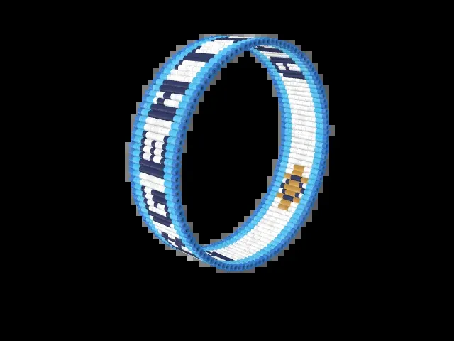 Argentina bead bracelet pattern preview