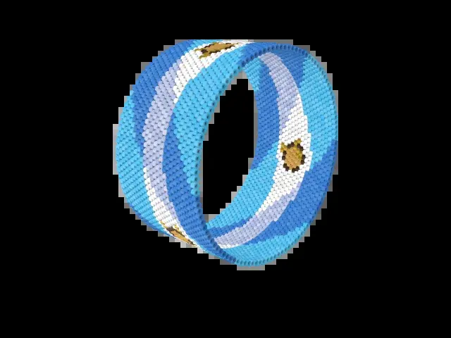 Argentine Flag bead bracelet pattern preview