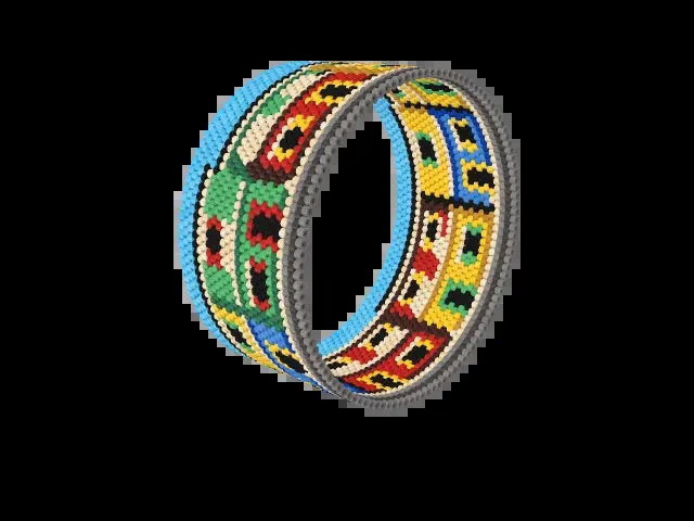 Caminito La Boca bead bracelet pattern preview