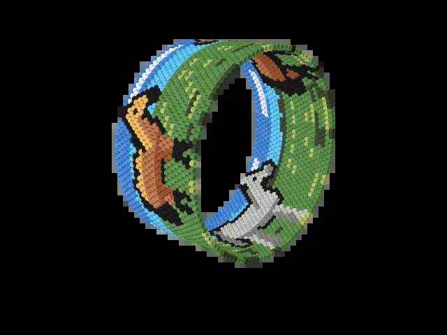 Criollo Horses bead bracelet pattern preview