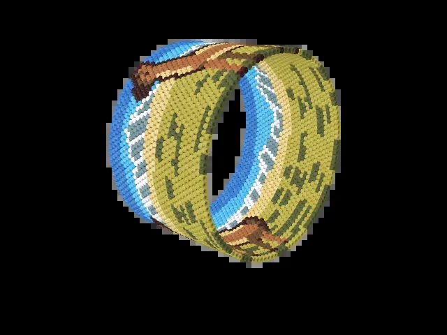 Guanacos bead bracelet pattern preview