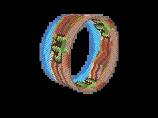 Hill of Seven Colours bead bracelet pattern preview