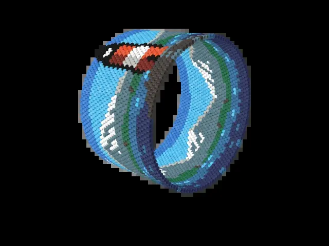 Les Eclaireurs Lighthouse bead bracelet pattern preview