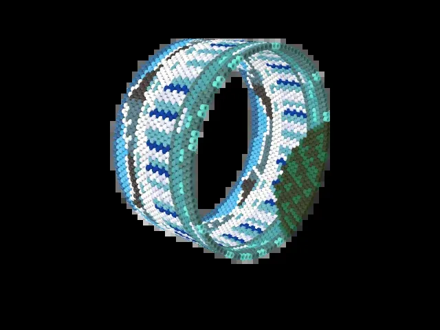 Perito Moreno Glacier bead bracelet pattern preview