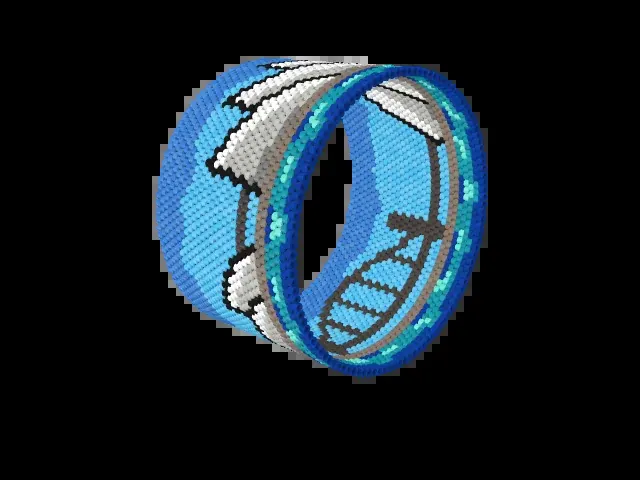 Sydney Opera House bead bracelet pattern preview