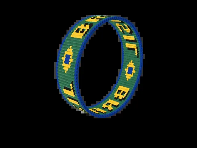 Brasil bead bracelet pattern preview