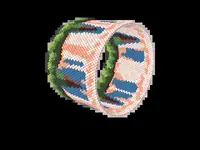 Iguazu Falls bead bracelet pattern, colour version 2
