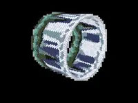 Iguazu Falls bead bracelet pattern, colour version 3