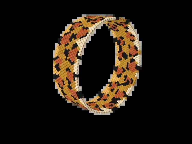 Jaguar Rosettes bead bracelet pattern preview