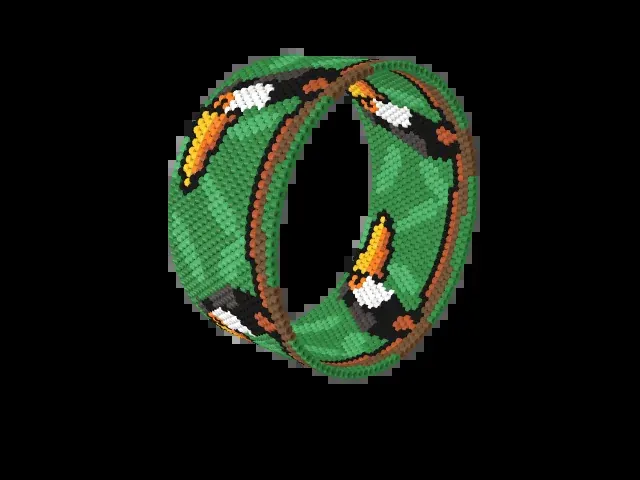 Toucan Perch bead bracelet pattern preview