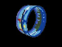 Algonquin Canoe at Dawn bead bracelet pattern, colour version 2