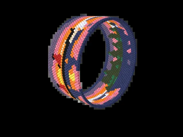 Algonquin Canoe at Dawn bead bracelet pattern preview