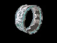 Athabasca Glacier bead bracelet pattern, colour version 3