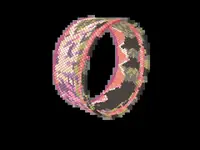 Athabasca Glacier bead bracelet pattern, colour version 2