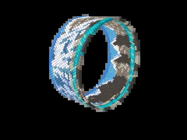 Athabasca Glacier bead bracelet pattern preview