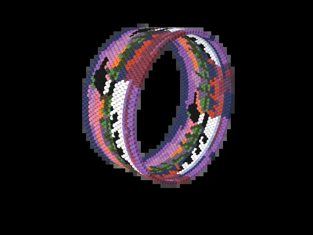 Loons at Dusk bead bracelet pattern preview