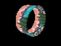 Moraine Lake bead bracelet pattern, colour version 2