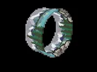 Moraine Lake bead bracelet pattern, colour version 3