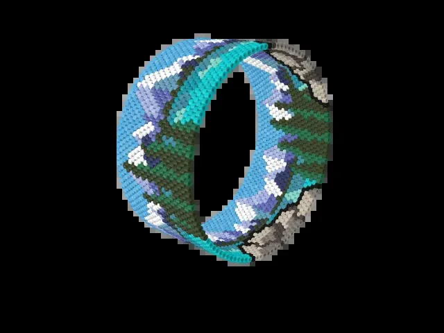 Moraine Lake bead bracelet pattern preview