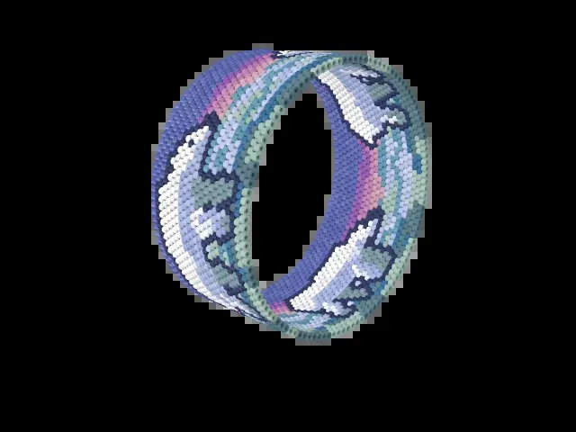 Polar Bears on the Ice bead bracelet pattern preview