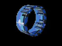 Toronto Skyline bead bracelet pattern, colour version 2