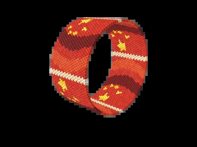 Flag of China bead bracelet pattern preview