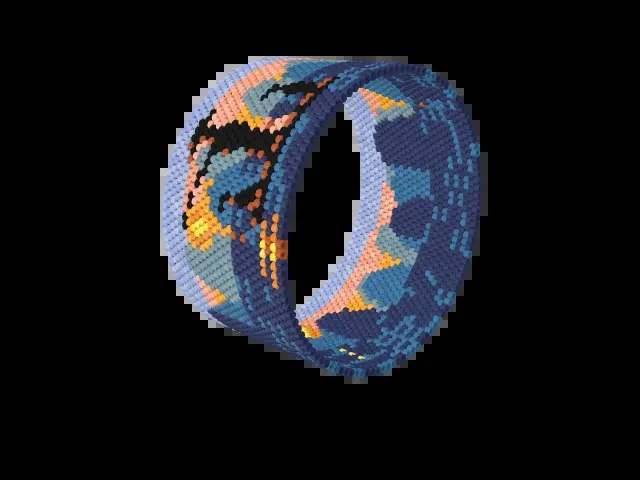 Li River Fisherman bead bracelet pattern preview