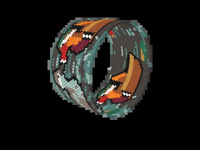 Mandarin Ducks bead bracelet pattern preview