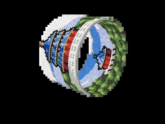 Temple of Heaven bead bracelet pattern preview