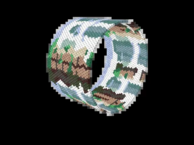 Zhangjiajie Pillars bead bracelet pattern preview