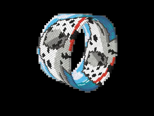 Dalmatian bead bracelet pattern preview