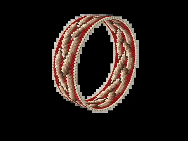 Pleter Interlace bead bracelet pattern preview