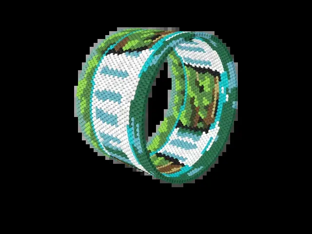 Plitvice Falls bead bracelet pattern preview