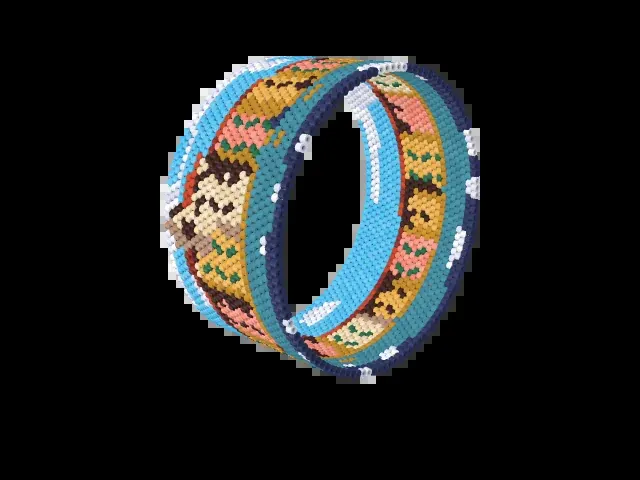 Rovinj Harbour bead bracelet pattern preview