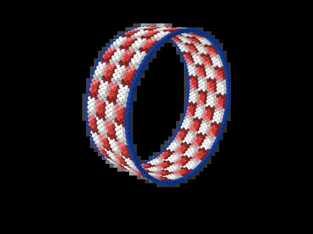 Sahovnica Checkerboard bead bracelet pattern preview