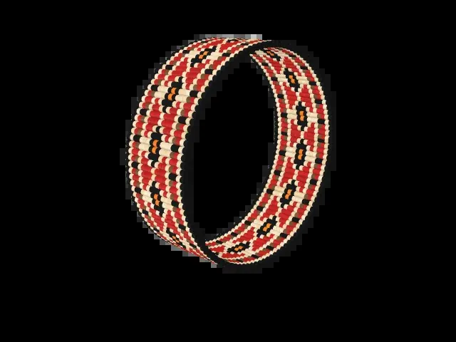 Bedouin Weave bead bracelet pattern preview