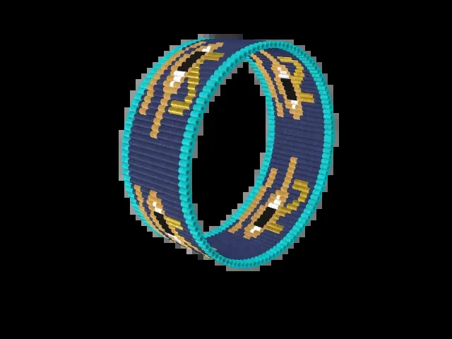 Eye of Horus bead bracelet pattern preview