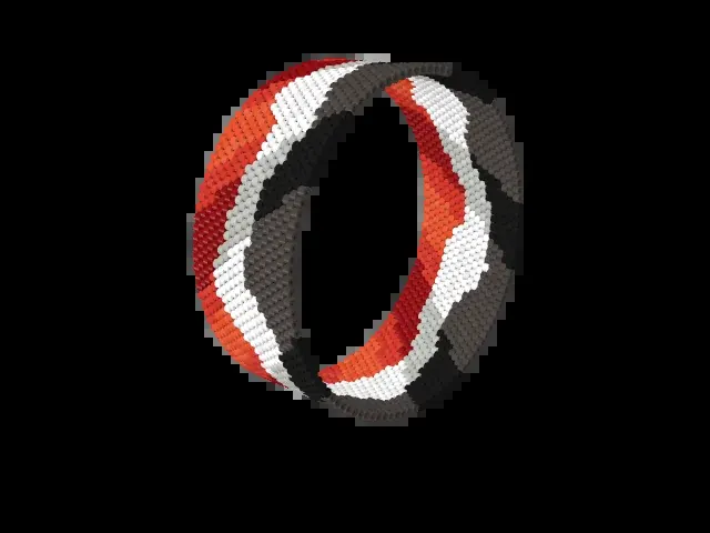 Egypt Flag Wave bead bracelet pattern preview