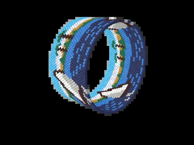 Nile Feluccas bead bracelet pattern preview