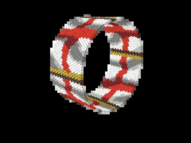 St George's Cross Flag bead bracelet pattern preview