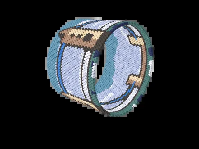 Tower Bridge bead bracelet pattern preview