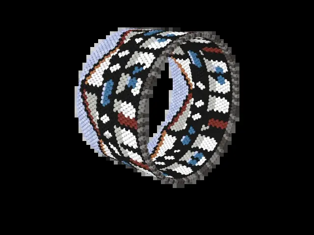 Tudor Timber Houses bead bracelet pattern preview