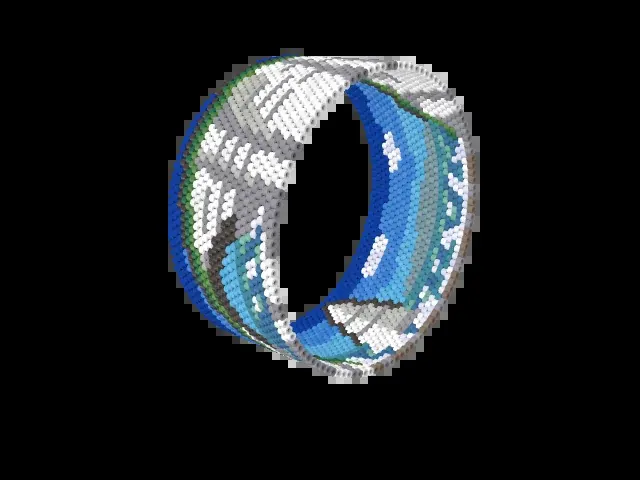 Étretat Cliffs bead bracelet pattern preview