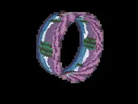 Fields of Provence bead bracelet pattern, colour version 3