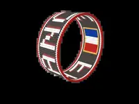 FRANCE bead bracelet pattern, colour version 2