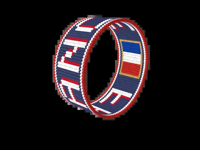 FRANCE bead bracelet pattern preview