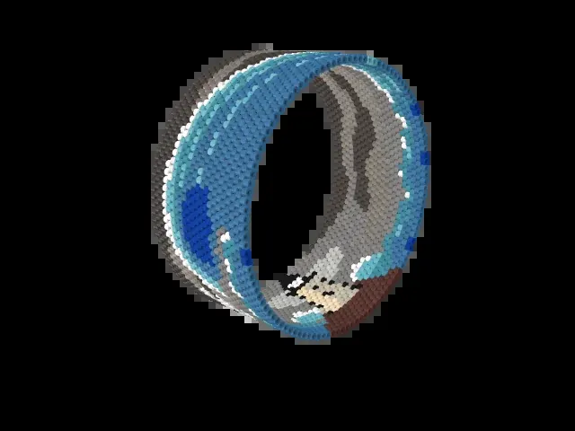 Lighthouse in the Storm bead bracelet pattern preview