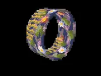 Monet's Water Lily Pond bead bracelet pattern, colour version 2