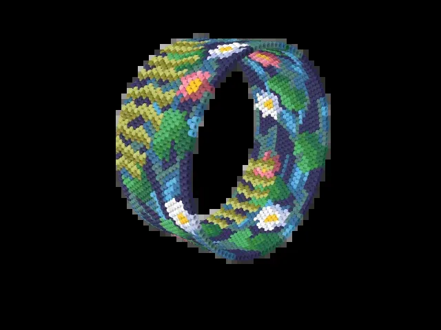 Monet's Water Lily Pond bead bracelet pattern preview